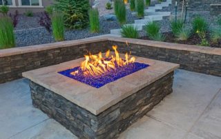Custom Outdoor Fire Features with Gas and Brick