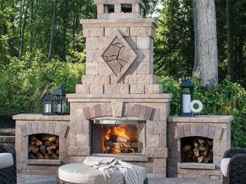 Belgard Gas Natural Wood Fireplace